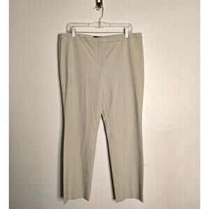 NEW Theory Classic Skinny Ankle Pant Plaid 12 Neutral Stretch Preppy Trouser